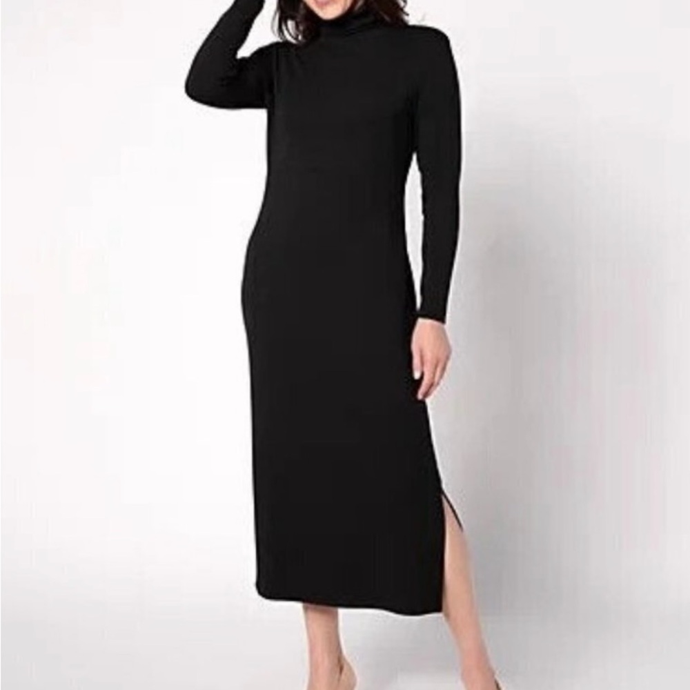 Woman with Control Long Sleeves Dress with built Finespun Jersey Tummy Control